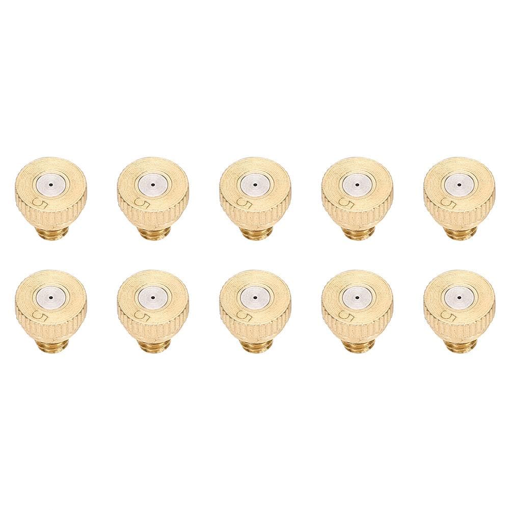 10pcs Tap Water Low Pressure Atomizing Sprayer Nozzle Brass Water Misting Sprinkle 0.5mm