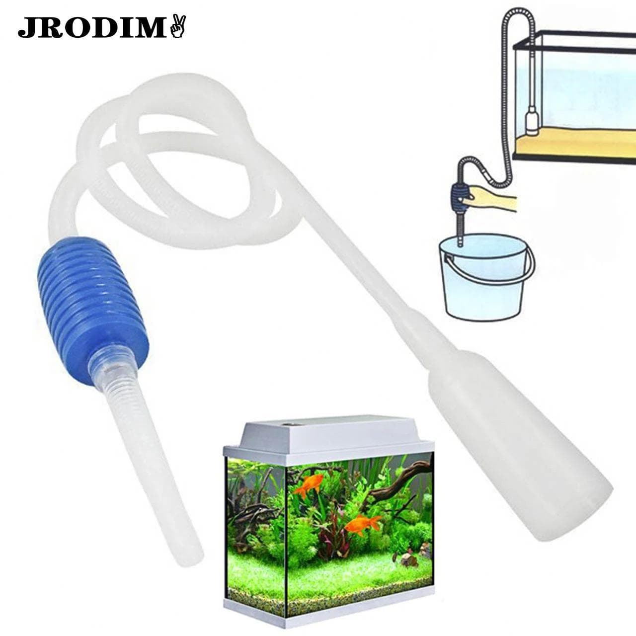 Semi-automatic Aquarium Clean Vacuum Water Change Changer Gravel Aquarium Simple Fish Tank Vacuum Siphon Pump Cleaner 1.5m