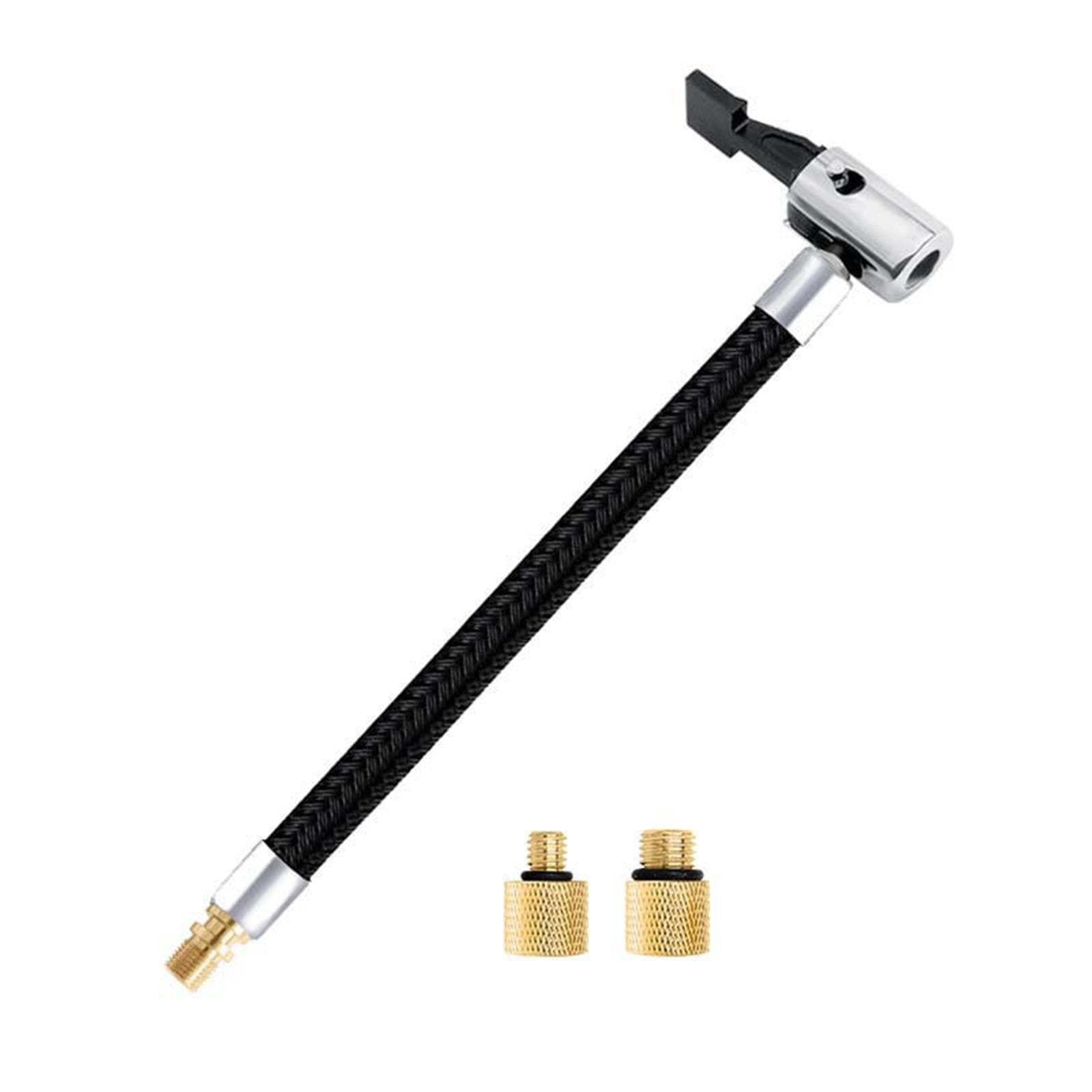 Replacement Tyre Pump Hose with Adaptors Tire Inflator Pump Extension Hose Air Compressor Tube 40