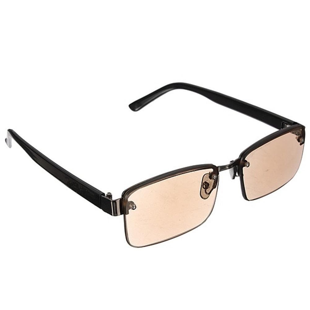 Sunglasses Crystal Reading Unisex Half Rimed Magnifier Spectacles +1.0/+1.5/+2.0/+2.5/+3.0/+3.5 Office Eyeglass Portable Accessories +4.0 brown