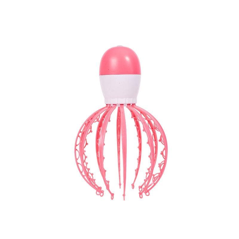Octopus Massager Charging Decompression Head Massage Electric Kneading Vibration Scalp Massager Soul Extractor battery red