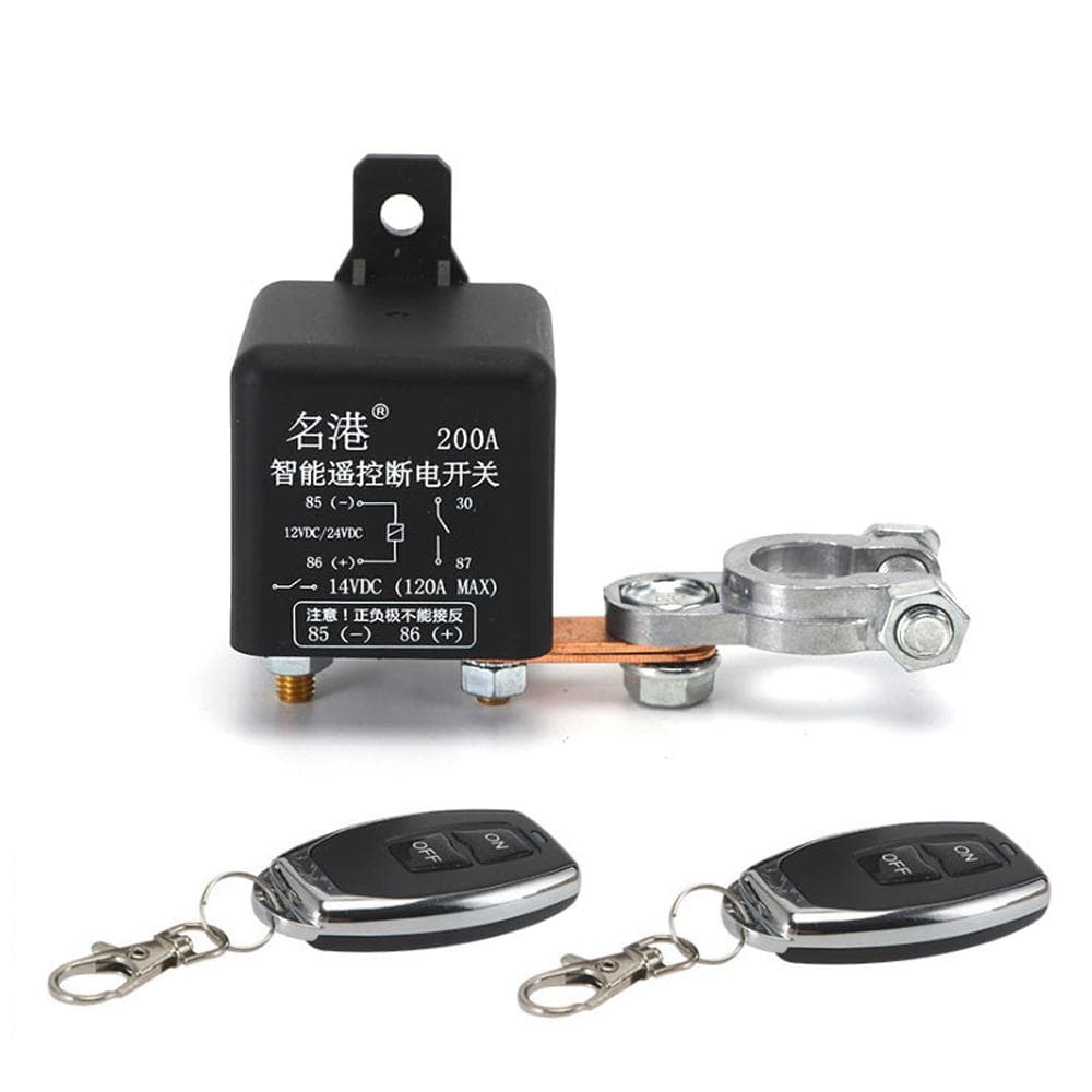 Car Auto Universal Wireless Remotes Control Battery Switch Intelligent Switch Relay Car Battery 200A&2pcs remotes contro