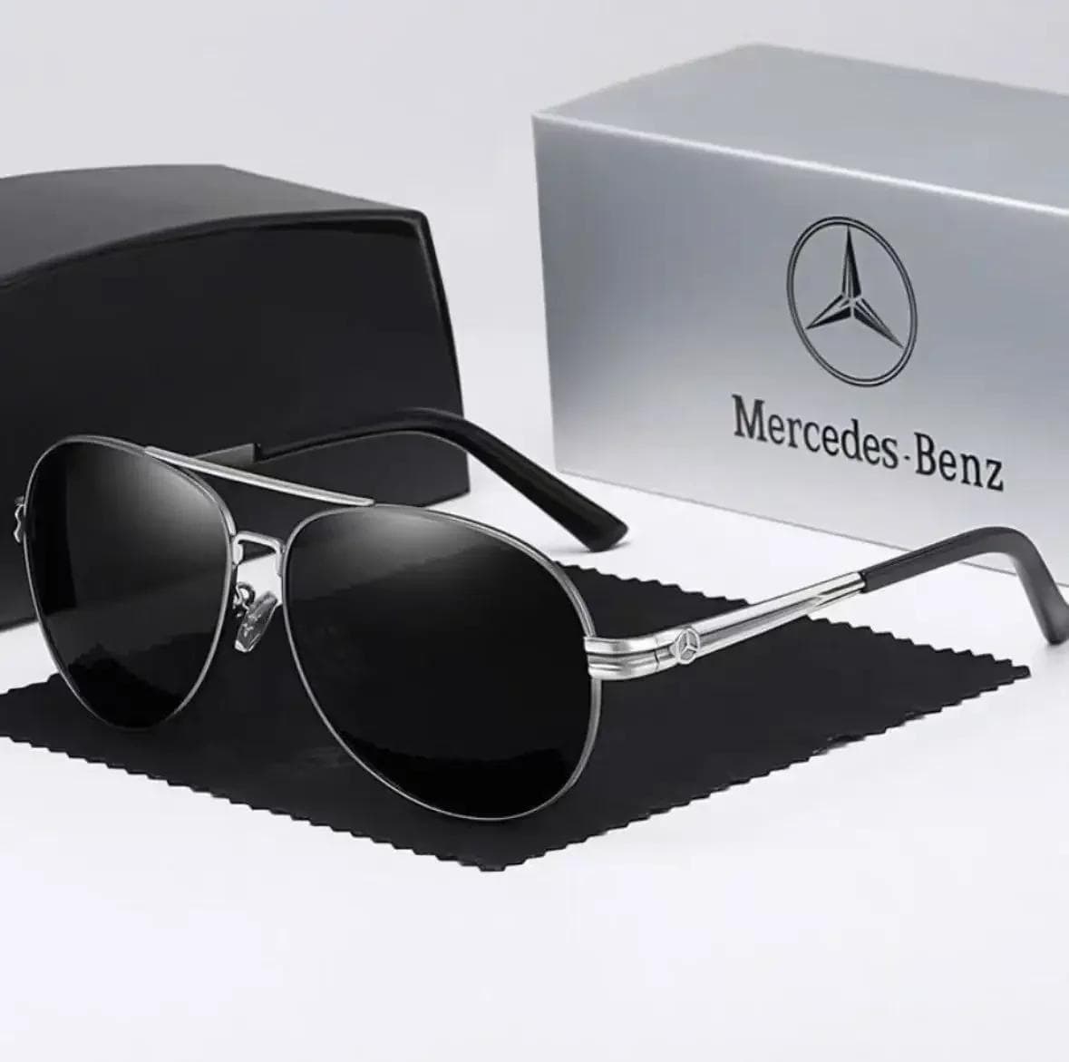 For Mercedes Benz Mercedes Benz A B C E V S Class GLA GLB GLC GLK GLS SLK ML SL Vito Car Fashion Leisurely Polarized Sunglasses silver