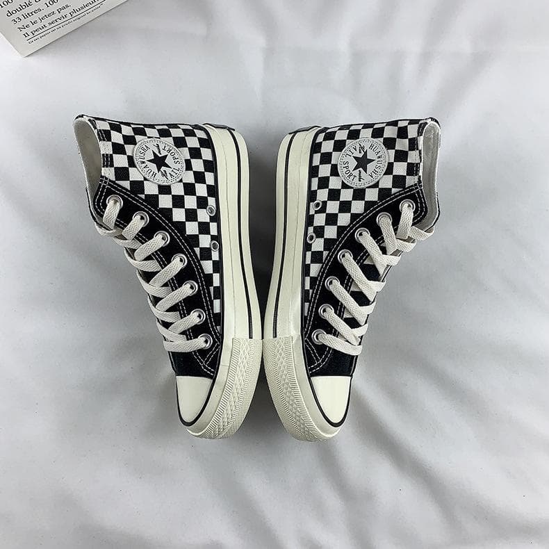 High-top Canvas Shoes Women's Spring and Autumn New Student Retro All-match Sneakers 38