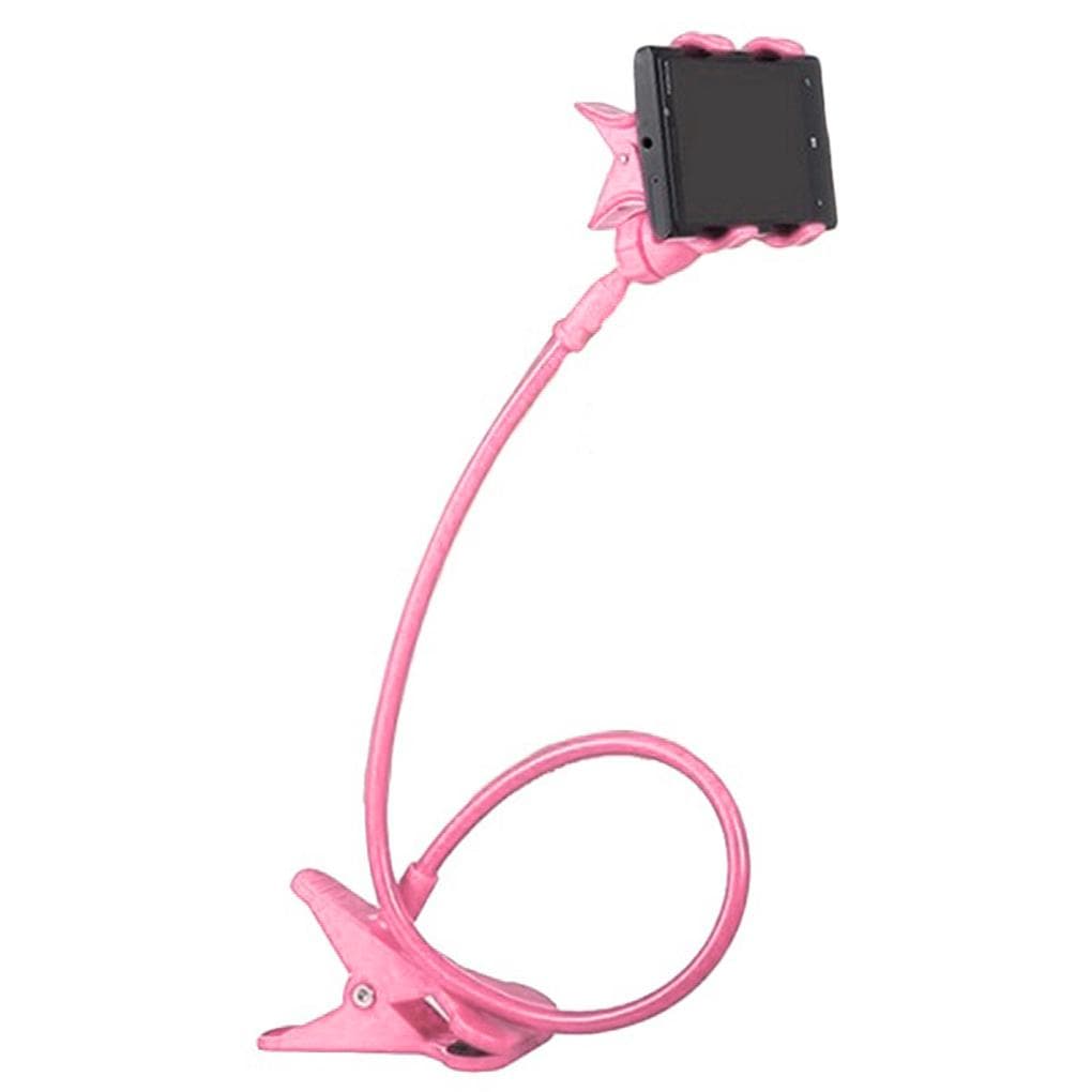 360 Rotating Flexible Arm Phone Holder Desktop Bed Lazy Tablet Clip Bracket Mobile Stand Support 73 cm pink