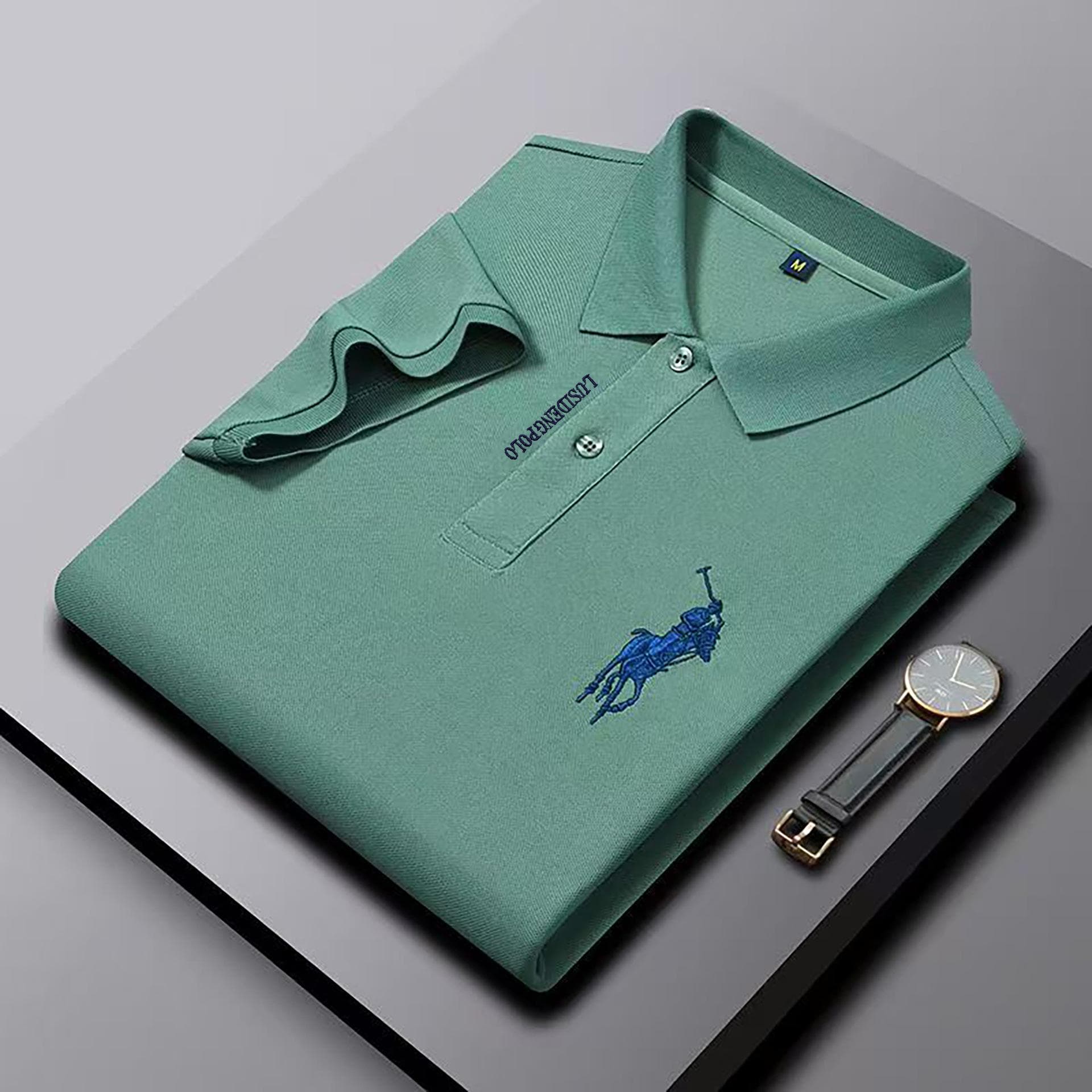 Men's Polo Shirt Summer Short Sleeve T-shirt Men's Bottoming Shirt Casual Embroidered Polo Shirt XL