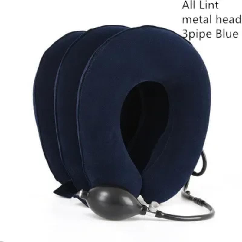 Neck Massager 3/4 Layer Inflatable Air Cervical Traction Support PainStress Relief Collar Pillow Neck Stretching Brace1PCS 3layer all lint B