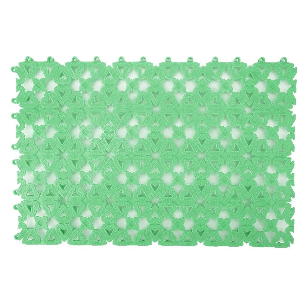 Dog Cat Pet Mat Plastic Spliced Hollow Anti slip Pads for Pet Cage Mat Bathroom Floor (Green) Green