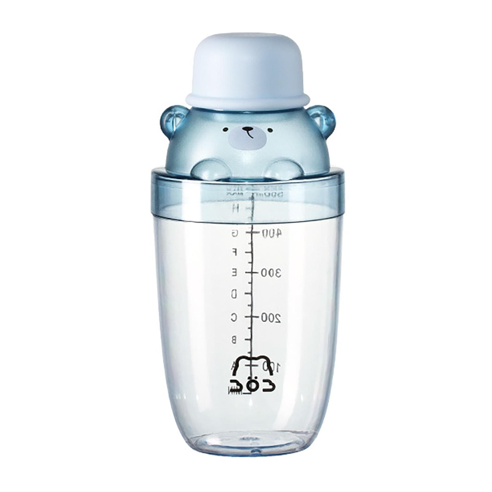 Cocktail Shaker Plastic Portable Drink Mixed Hand Shaker Bottle Bar Mixing Tool for Wine Martini 26cm/10.2in blue