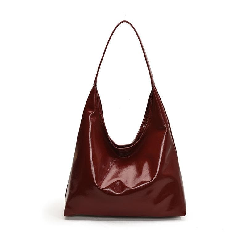 Spring Retro Tote Bag, Large-capacity Underarm Bag, Fashionable and Trendy Single-shoulder Bag, Commuter Versatile Hand-held Women's Bag 37*34*11cm red
