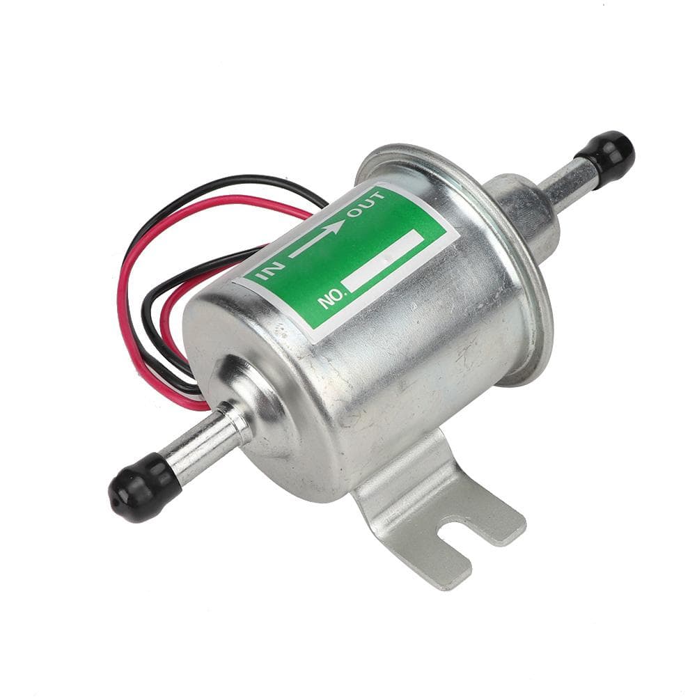 Universal 24V Car Boat Electric Fuel Pump in line Filter Petrol Diesel Replacement (Silver) silver
