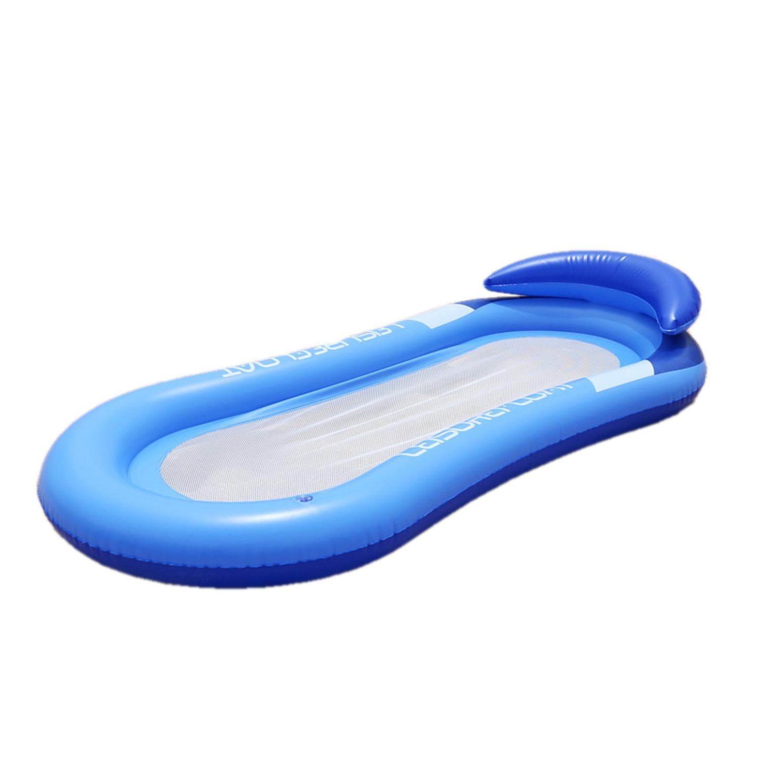 Portable Inflatable Hammock Floatings Bed Row Lounges Folding Swimming Bed Summer Outdoor Swimming blue