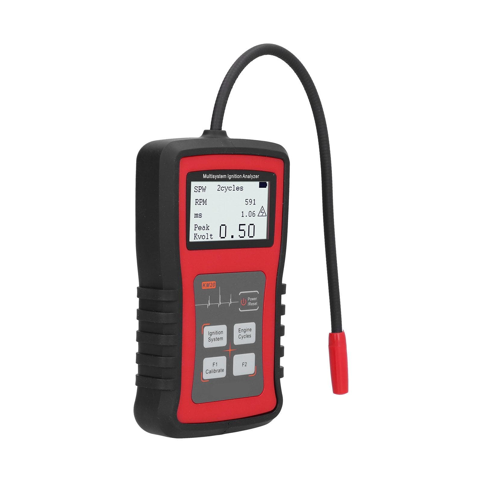 24W Ignition Analyzer MultiSystem LCD Display RPM Measurement Spark Plug Tester