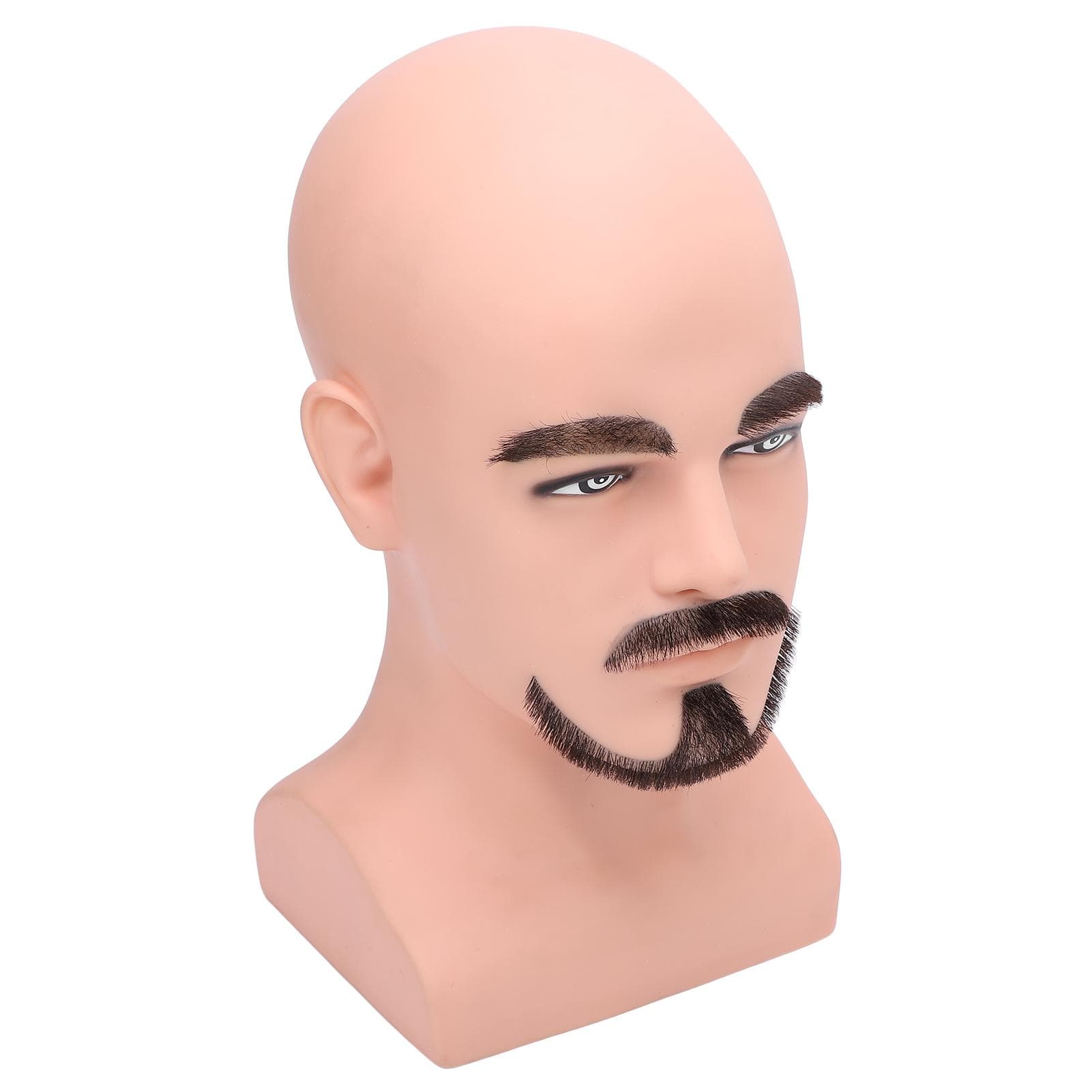 Male Mannequin Head with W Shape Beard Simulation Male Manikin Training Head Beard Mannequin Head