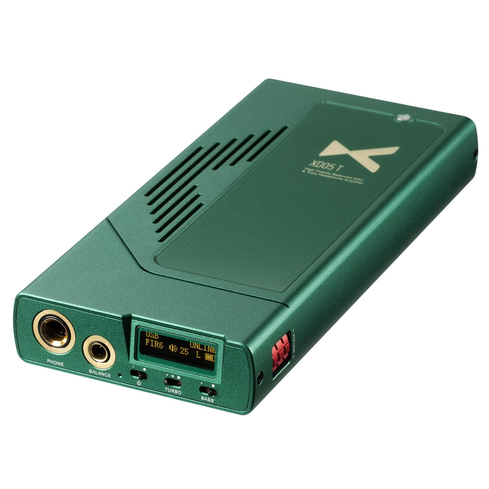 xDuoo XD-05T Portable High-Fidelity DAC & Tube Balanced Headphone Amplifier Electronic Tube BT green