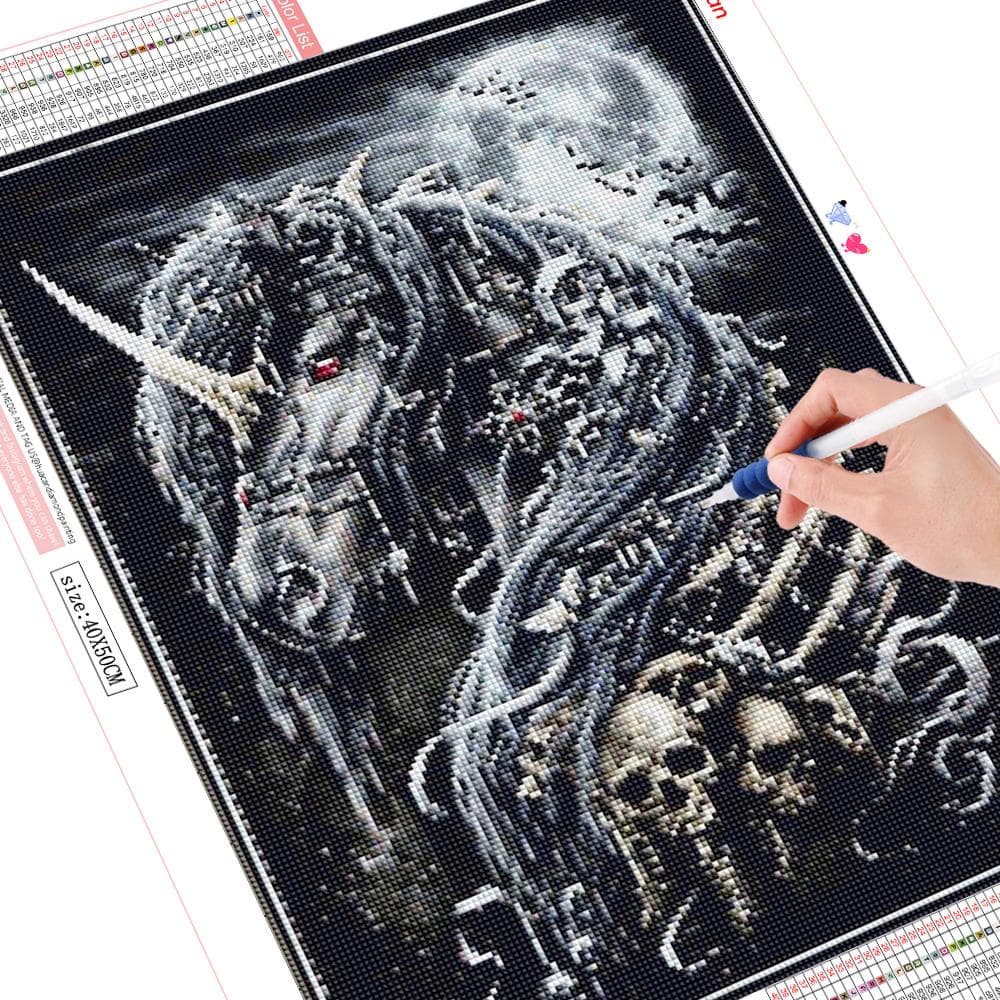 DIY Diamond Embroidery 5D Horse Skull Full Drill Mosaic Handmade Diamond Art Painting 20X30CM