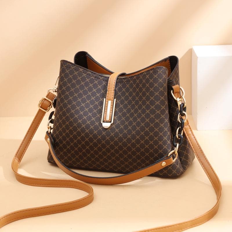 Printing Bucket Bag Women PU Leather Shoulder Bag Fashion Brands Crossbody Bag Designer Flap Satchel Bag Designer Bags 26x12x19cm yellow