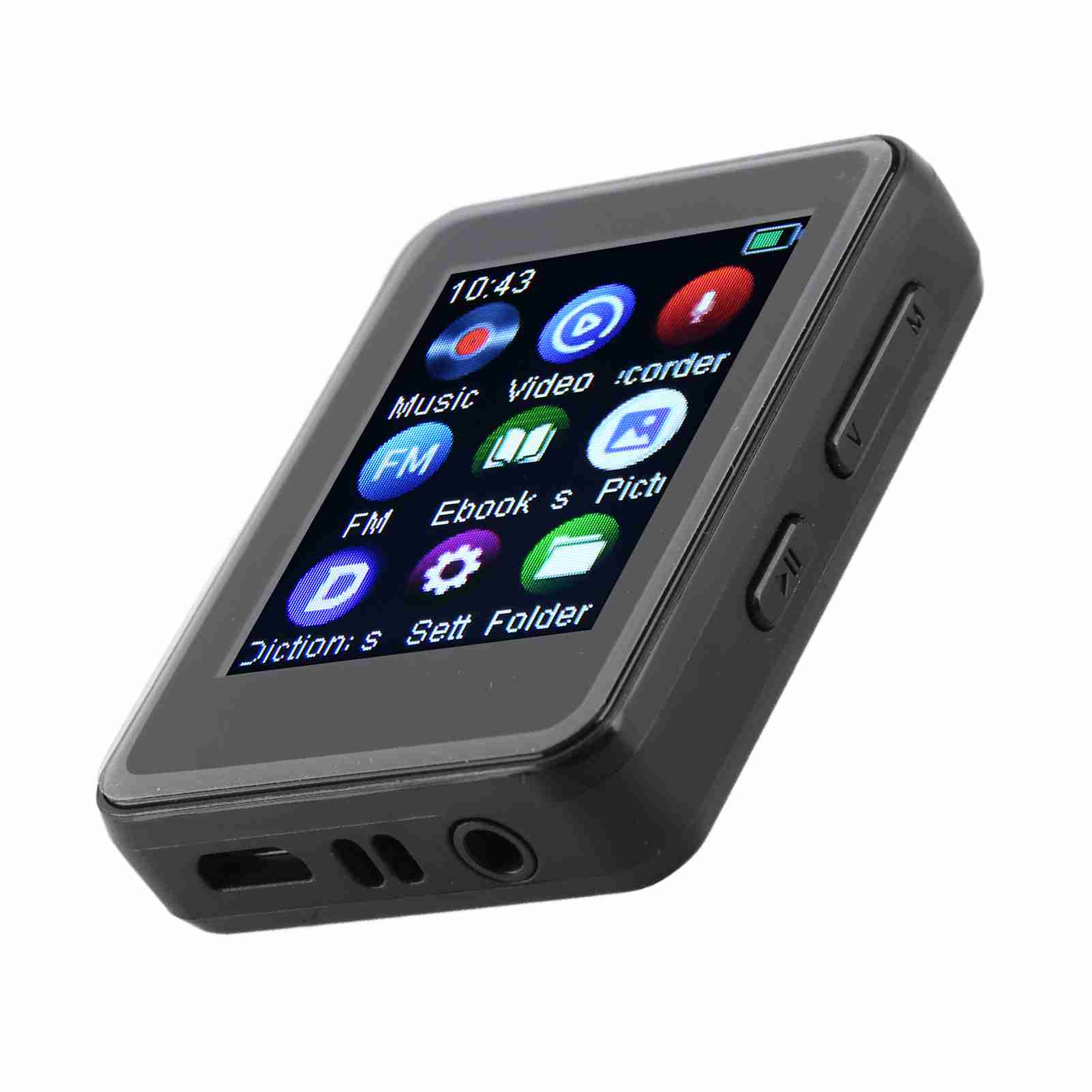 MP3 Player HiFi Stereo Sound Bluetooth 5.0 Built in Speaker FM Radio Electric Book Alarm Clock