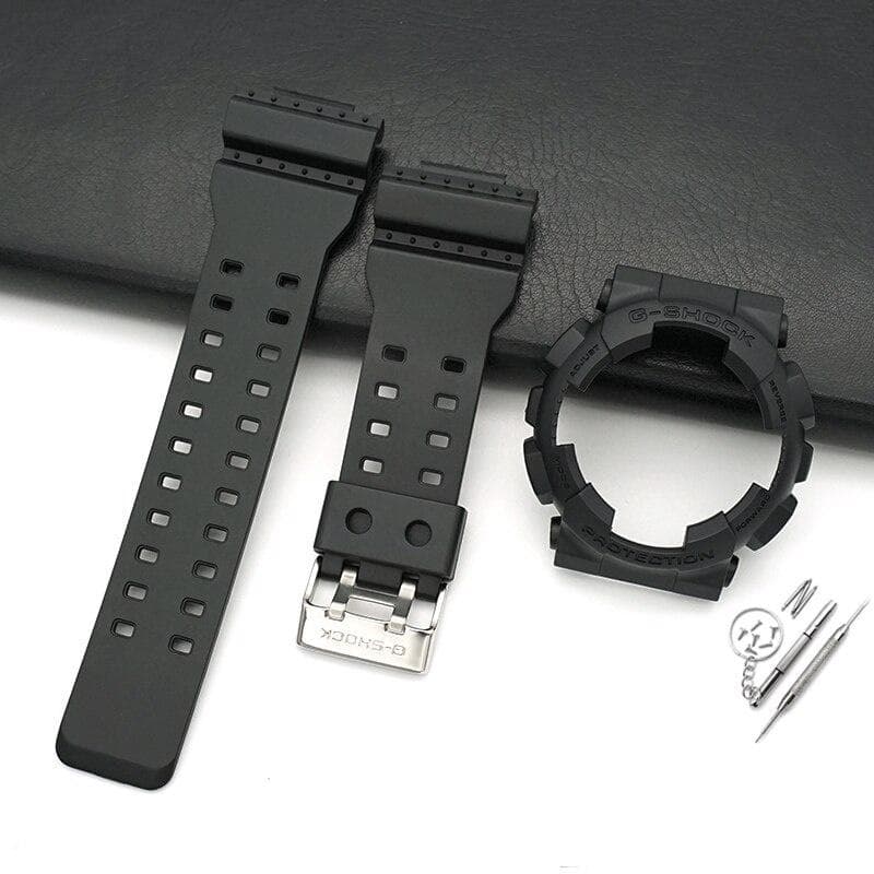 Camouflage Resin Strap for Casio G-SHOCK GD120 GD100 GA110 GA100 Frame Sports Bracelet GA100 GLS-100 Men's Watch Band black
