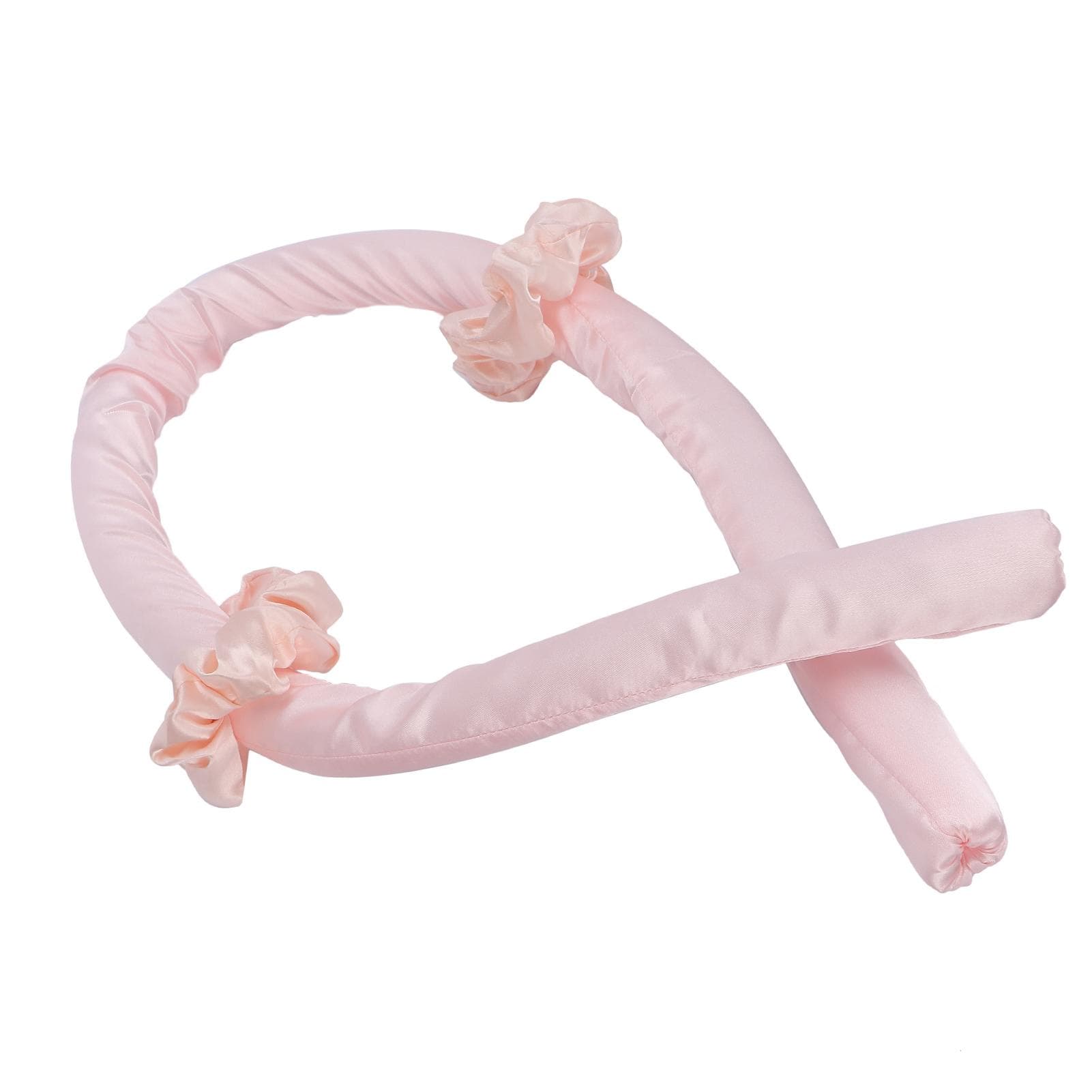 Heatless Hair Curlers No Heat Curls Headband DIY Natural Sleeping Hair Curling Styling Tool Pink