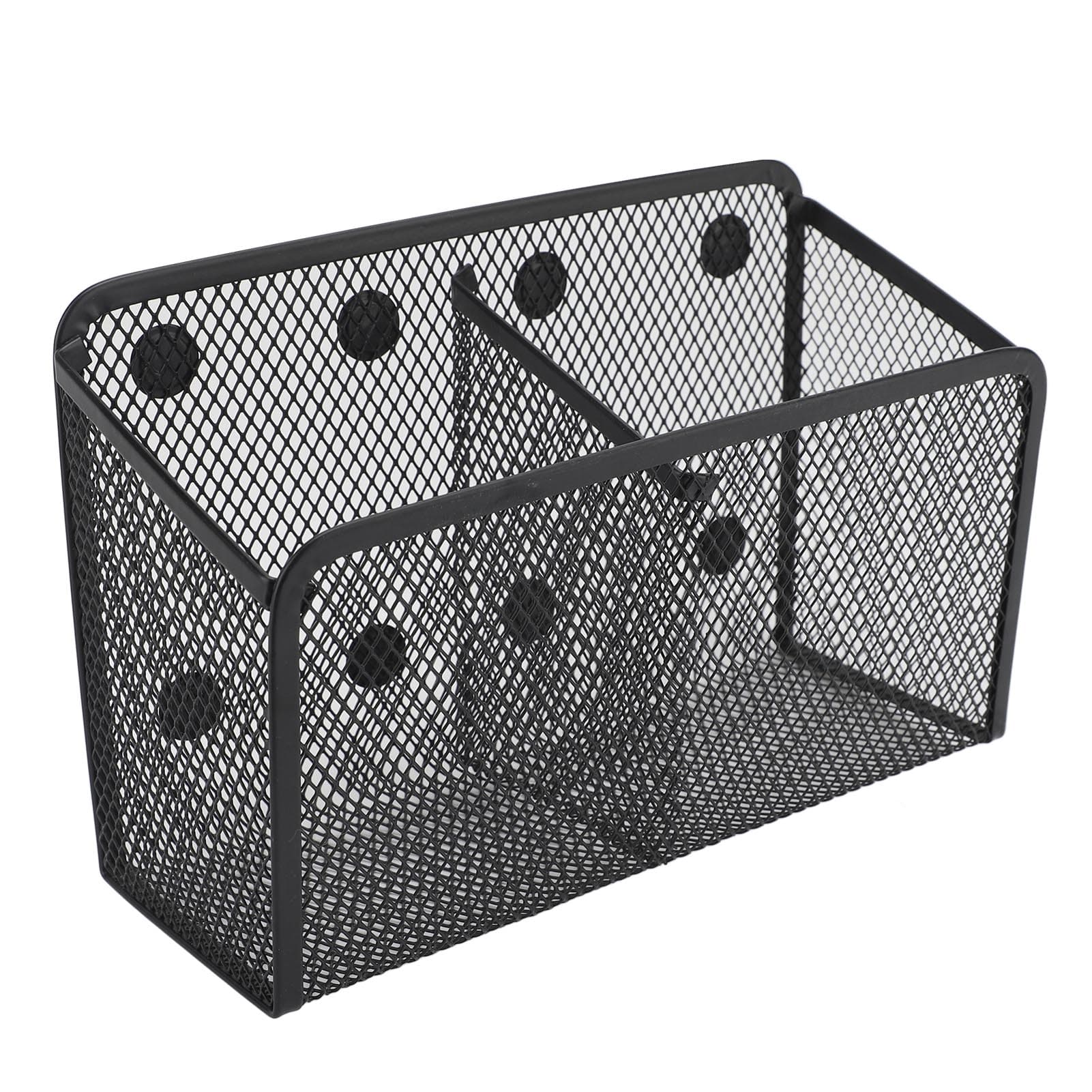 Magnetic Pen Holder Multifunctional Large Capacity Metal Mesh Pencil Cup Holder for Cabinet Dry