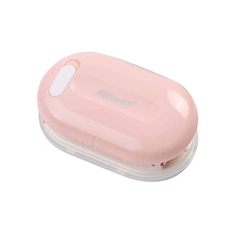 KWtriO 3Hole Paper Punch Handheld Mini Loose Leaf Paper Puncher Support 5.5mm Aperture 5 Sheet pink