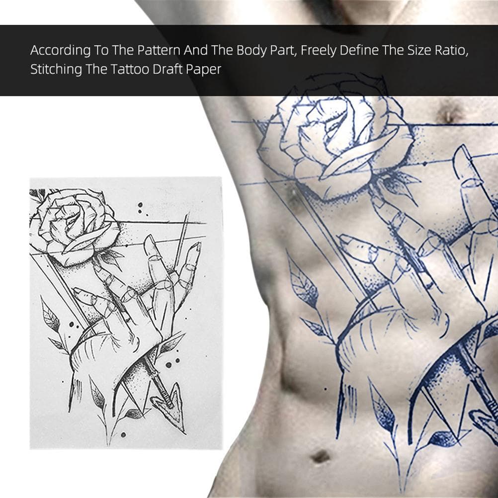 100 Sheets Tattoo Transfer Papers Professional Tattoo Transfer Paper Tattoo Copy Paper Tattoo white