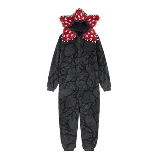 Winter Unisex Carnivorous Flower Onesie Pajamas Flannel One Piece Sleepwear Long Sleeve Hooded Christmas Pjs Loungewear S