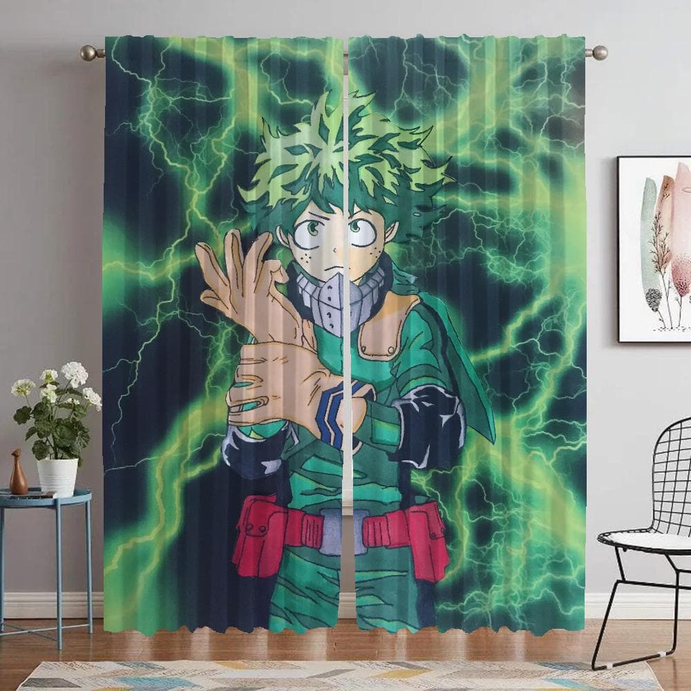 My Hero Academia Curtains for Living Room Curtain for Room 2 Panel Partition Halloween Decoration Home Interior Curtains Kitchen W50xH70cmx2pcs-CL