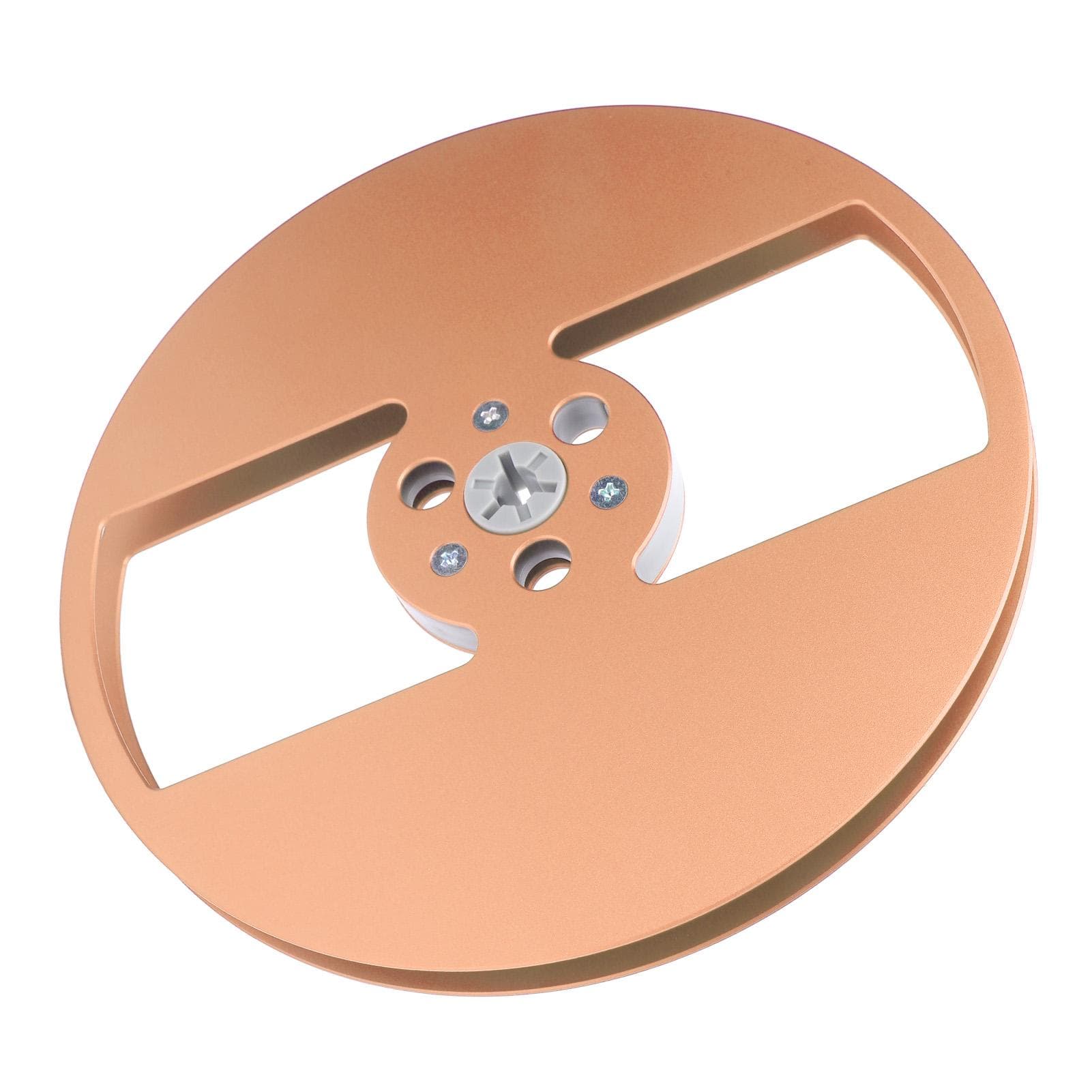 14 Inch 7 Inch Empty Tape Reel Universal Aluminum Alloy Open Reel Takeup Reel with 2 Holes for gold