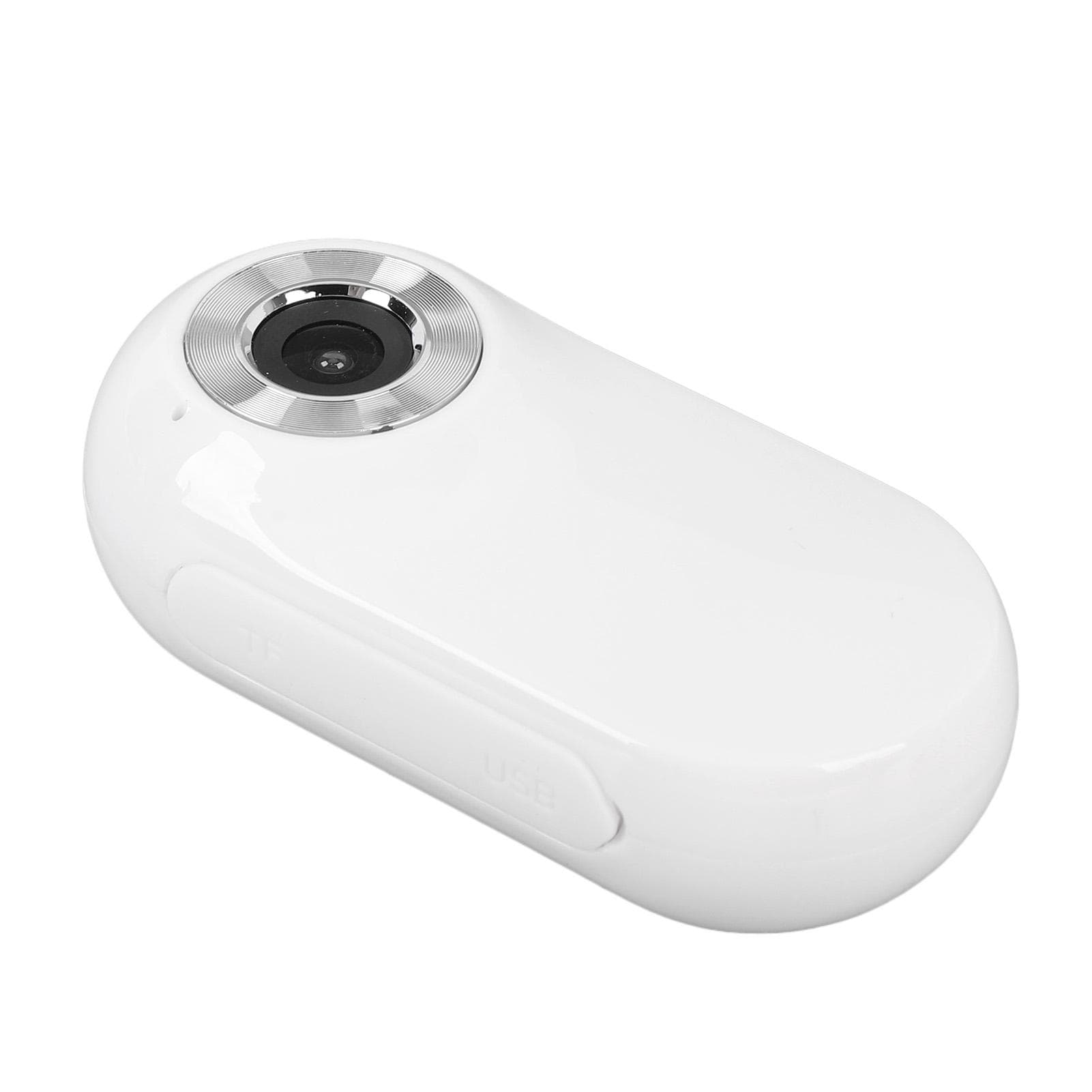 Thumb Camera 1080P Video 2MP Photo 120 Degree Lens Pocket DV Camera for Outdoor Riding Pet white