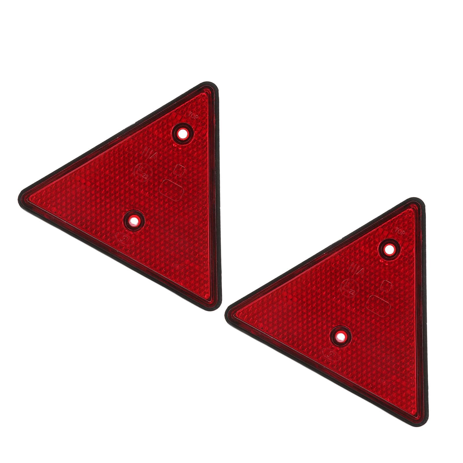 2Pcs Truck Red Reflector Waterproof Reflector with Double Hole for Trailer Caravan Motorhome