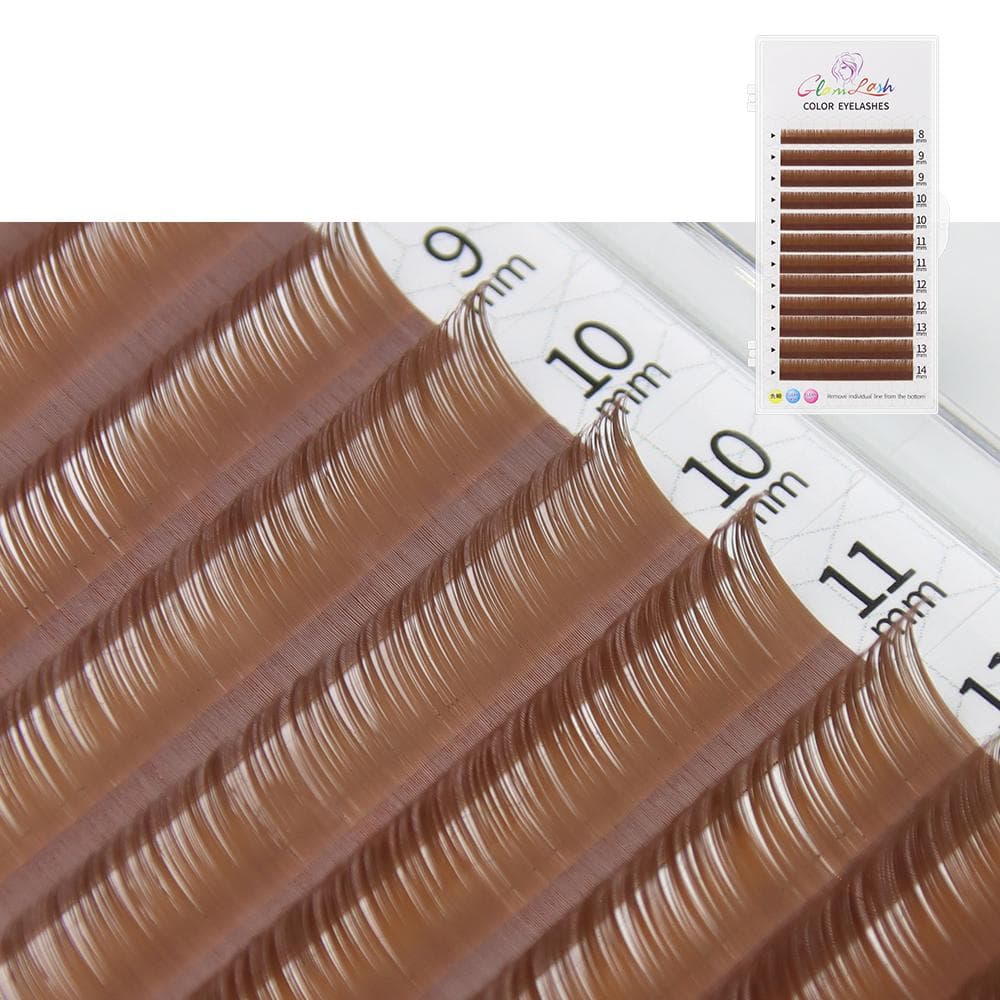 Colored Lashes Literary Morandi Grey Individual Natural False Colorful Eyelash Extension C&0.07mm&8-14mm MIX