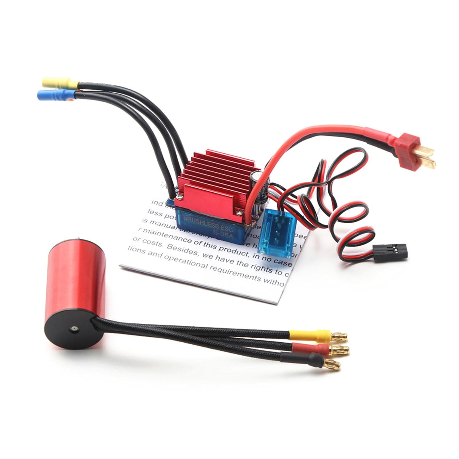 S2440 2440 Brushless Motor 4600KV 35A Brushless ESC Electric Speed Controller Replacement for 4600kv red