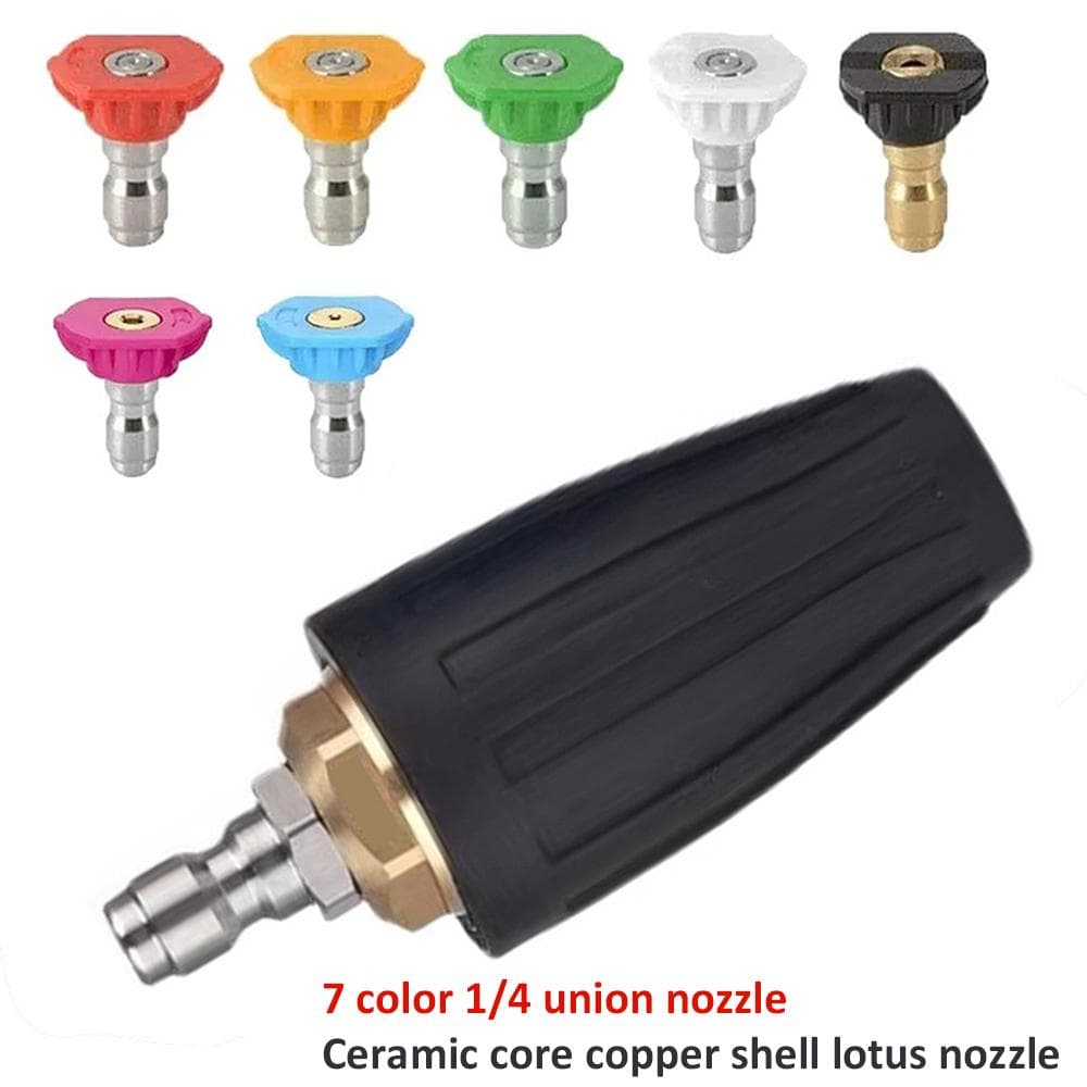 4000 PSI Pressure Washer Rotating Turbo Nozzle Quick Connector Nozzle 7 Color 14 Union Nozzle 7 type 1 multicolour