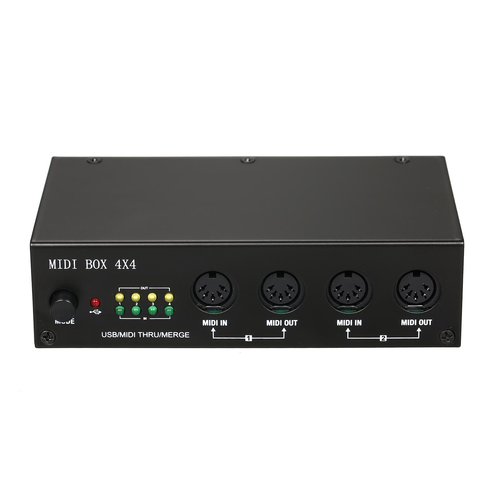 UM4X4 USB MIDI Interface 4 IN /4 Out 64 MIDI Channels 4i/4o + Merge 2i4o MIDI Box 4X4 black