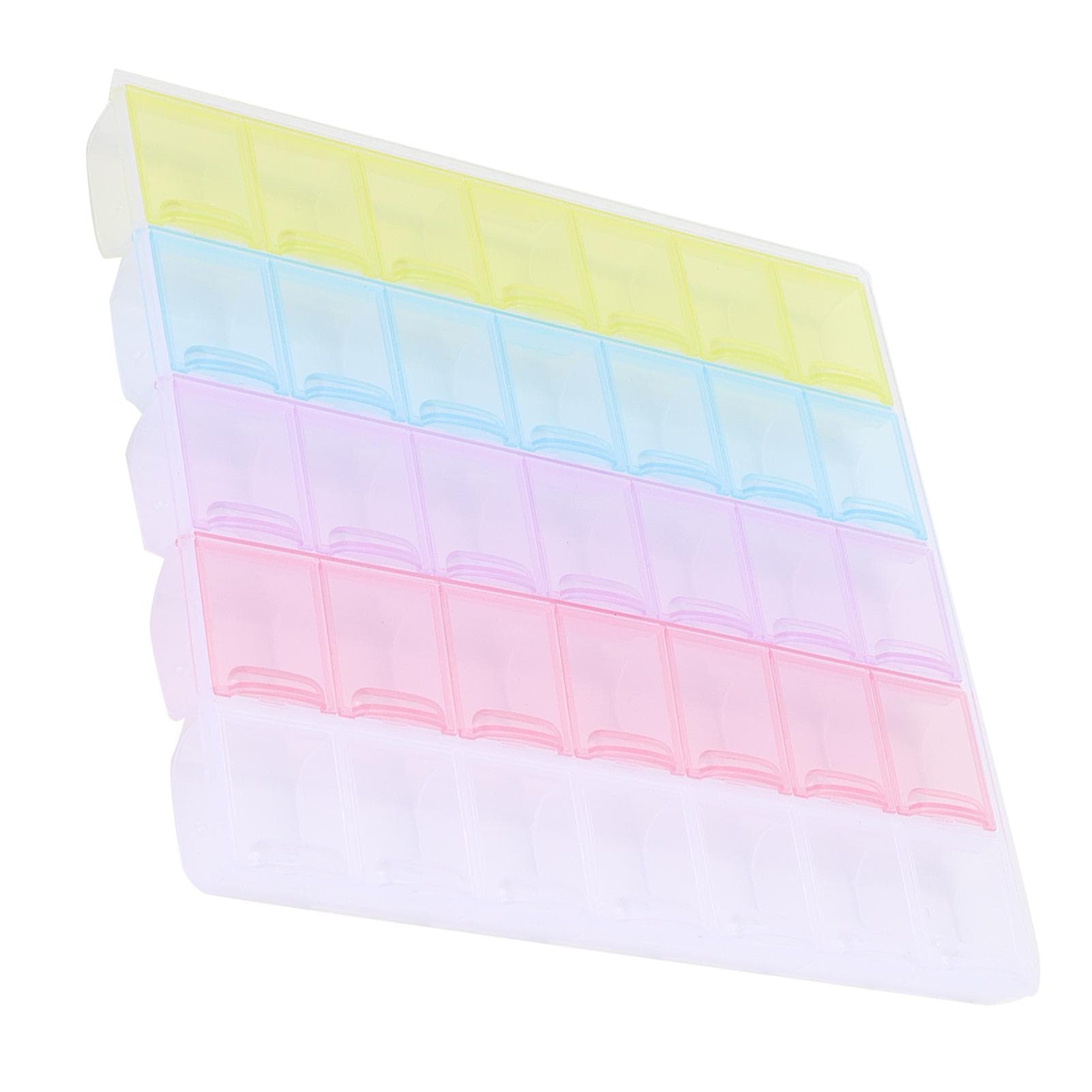 Storage Box Multicolor Easy Use 35 Grid Stockpile Tool for Pills Beads Ear Studs Rings