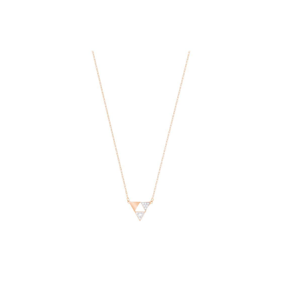 Swarovski Heroism Series Triangle Splicing Rose Gold Necklace Women necklace 5528935 Rose Gold