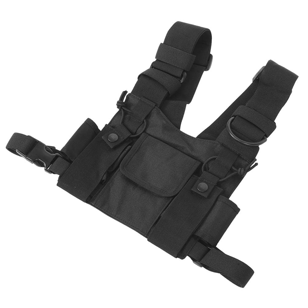 Walkie Talkie Chest Front Pack Pouch Tactics Outdoor Vest Rig Carry Bag Storage Bag