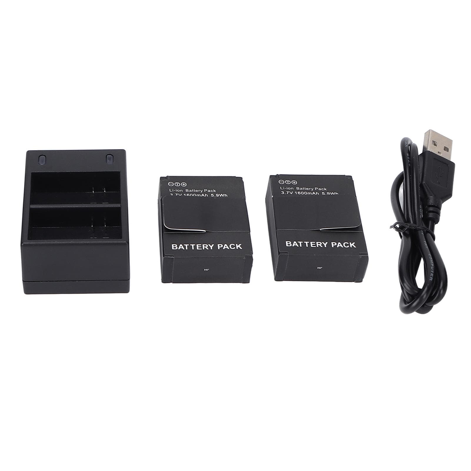Camera Battery Chager Rapid Double Slot Battery Charger with 2 Batteries Compatible for Hero 2 3