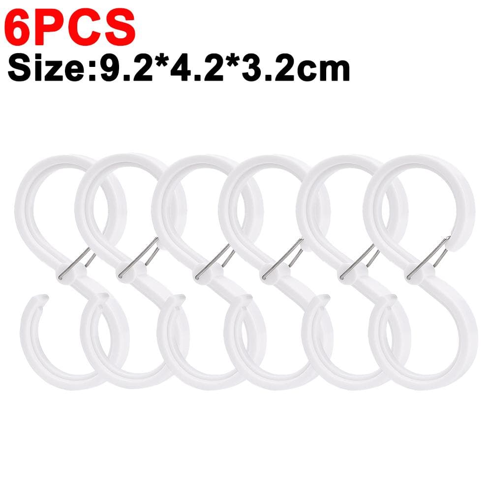 1/12PCS Stainless Steel S-Shape Hooks Multi-function Kitchen Bedroom Railing S Hanger Clothes Hanging Rack Huosehold Supplies