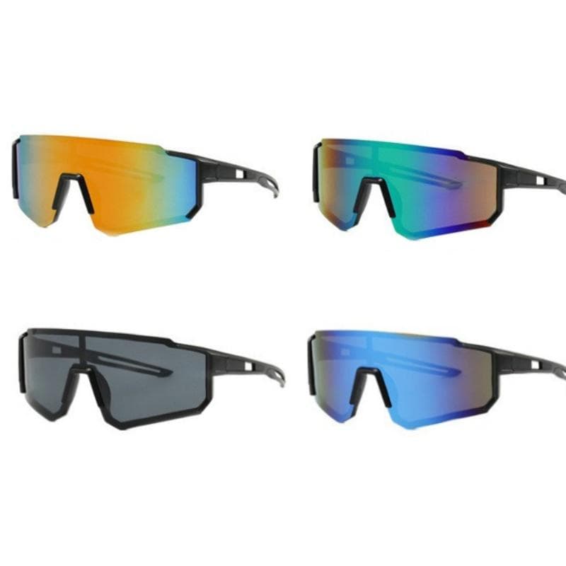 4PCS Unisex Outdoor Sports Sunglasses Windproof Large Frame UV Protection for Cycling Mountain Climbing Men Women