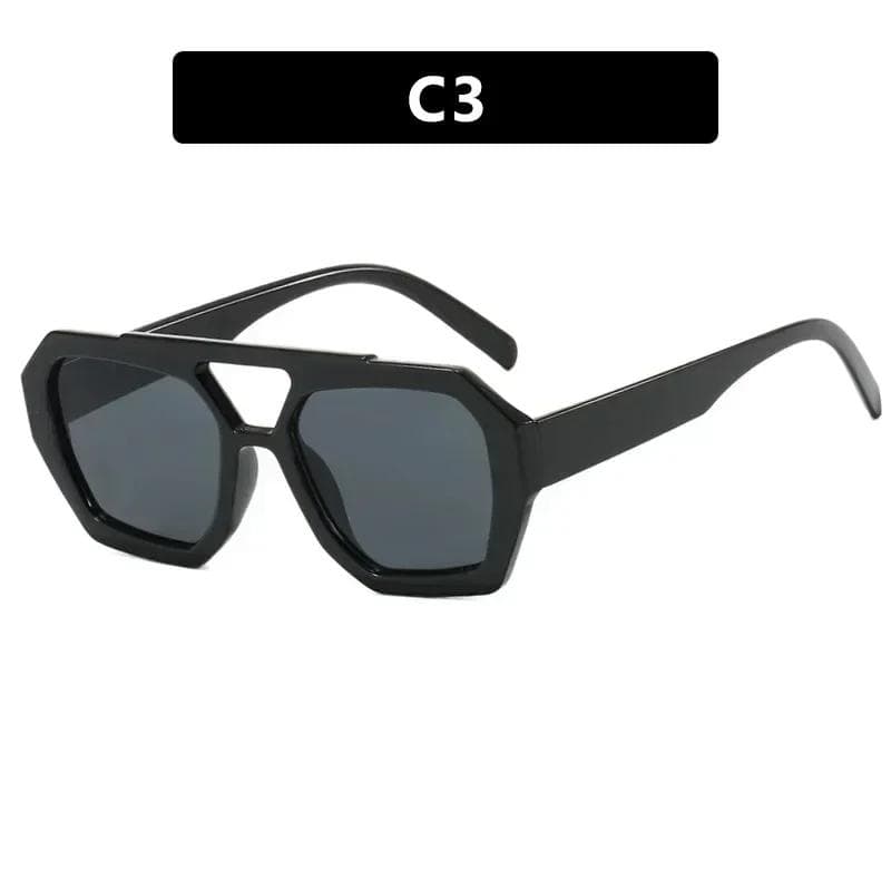 Retro Double Bridges Women's Sunglasses Big Frame Leopard Brown Gradient Luxury Designer Sun Glasses Men Shades 1PC