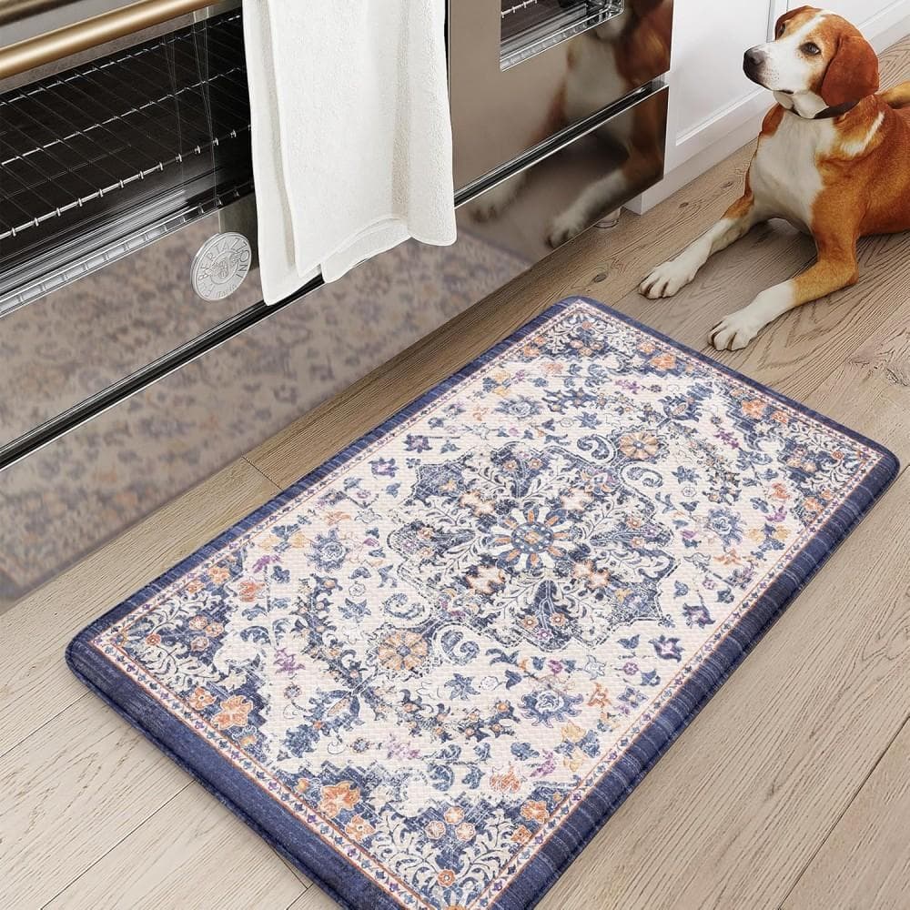 Anti Fatigue Kitchen Mat Boho Carpet Vintage Rugs Non-Slip Kitchen Mat for Floor Comfort Kitchen Floor Mats for Sink Laundry 1PC-40X60cm-16x24in