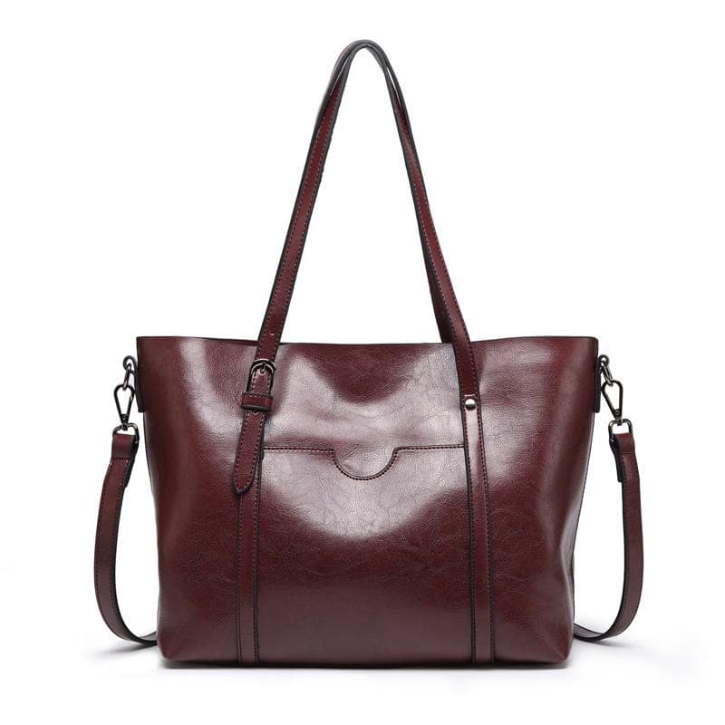 Women's Foreskin Handbag Single Shoulder Crossbody Bag Trend Large Capacity Tote Bag coffee