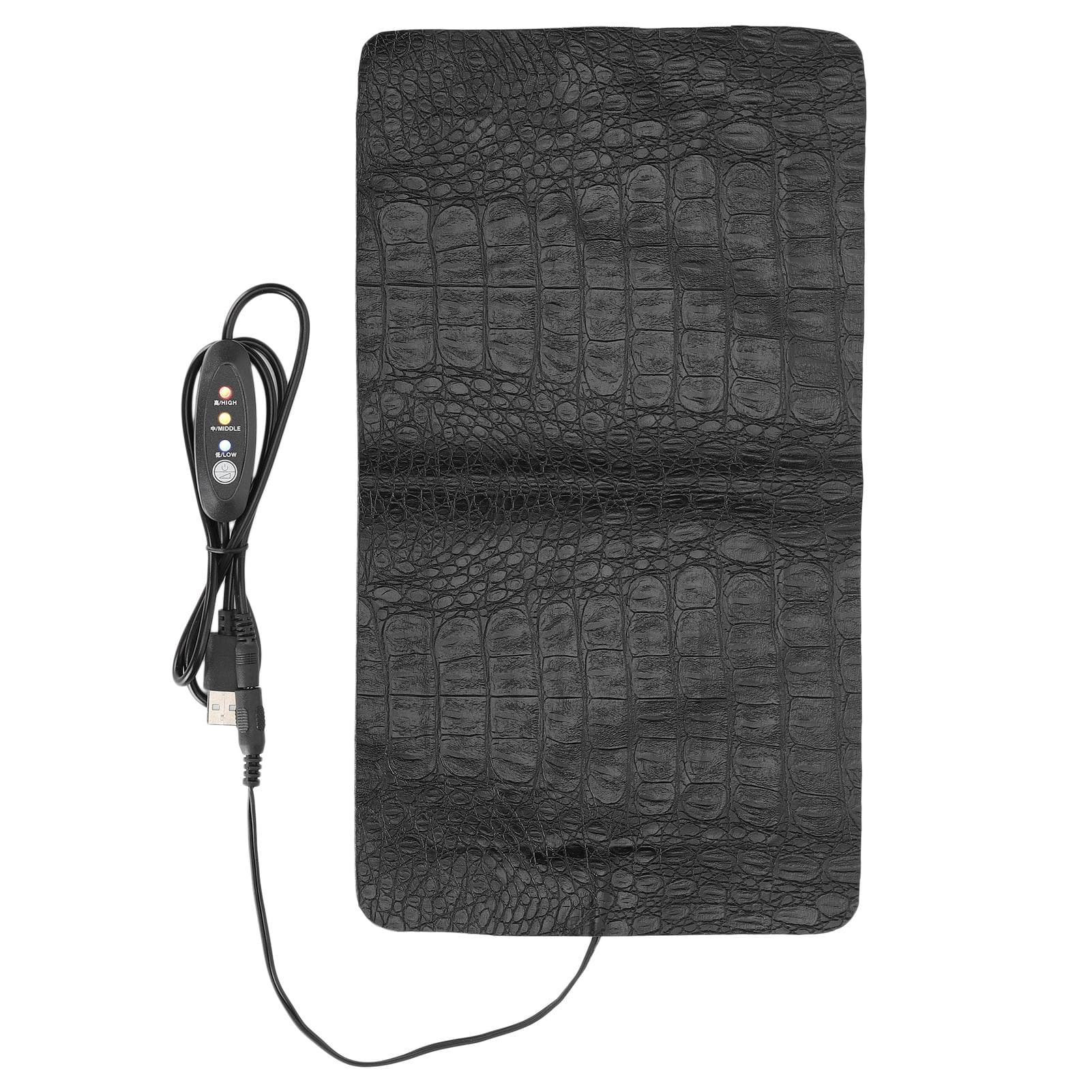 USB Reptile AntiScratch Heating Pad Waterproof Heat Mat for Reptiles Tortoise Lizard(Large ) L
