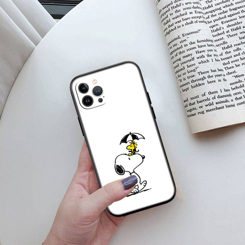 ED44 S-Snoopys Phone Case for iPhone 6 6s 7 8 11 12 13 14 15 XS Pro Max XR X SE Samsung S20 S21 S22 S23 S24 FE Ultra Plus Lite S21S A55 iPhone X XS iris