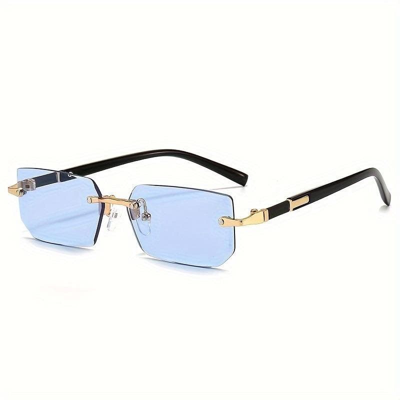 Y2K Rimless Fashion Glasses for Men Women Trendy Decorative Eyewear Perfect for Streetwear Parties Holiday Accessories