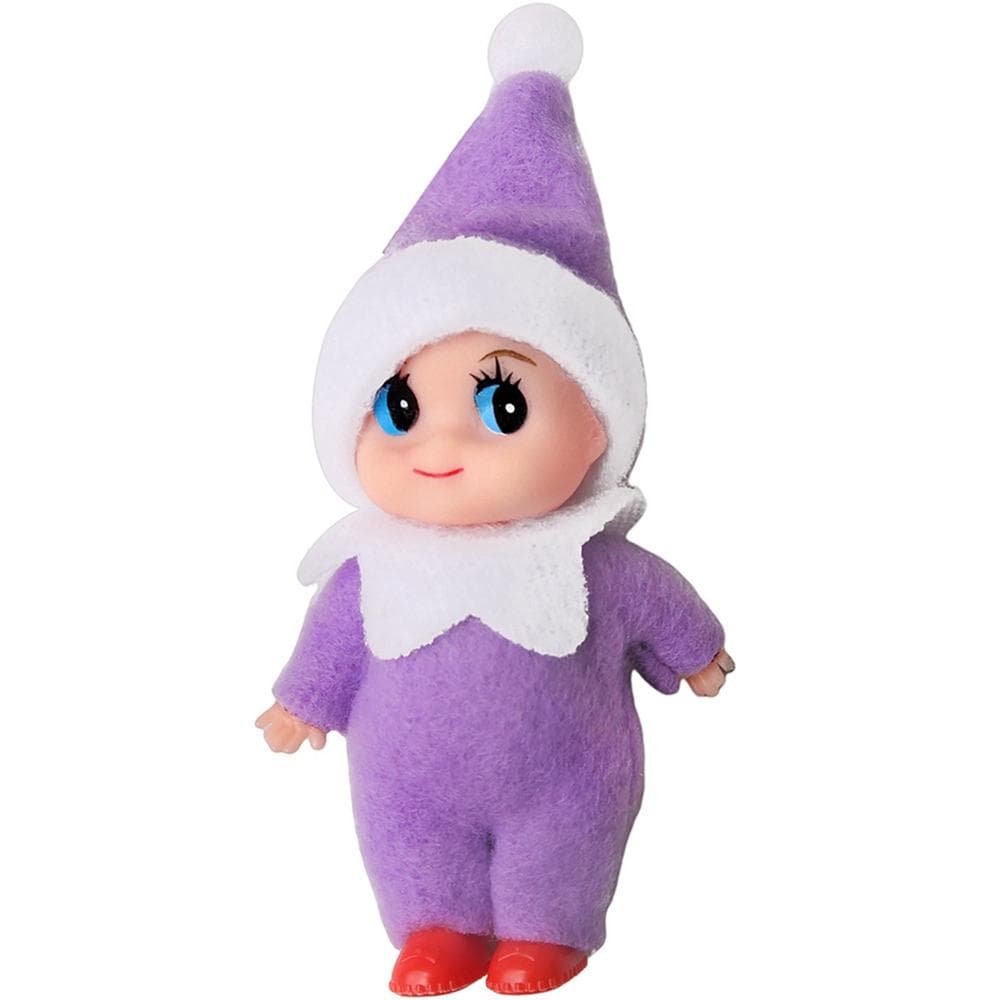 Christmas Decoration Baby Elf Doll 8cm Mini Figurines Cute Standing Ornament for Home Decor Tabletop Shelf Store Display Windows