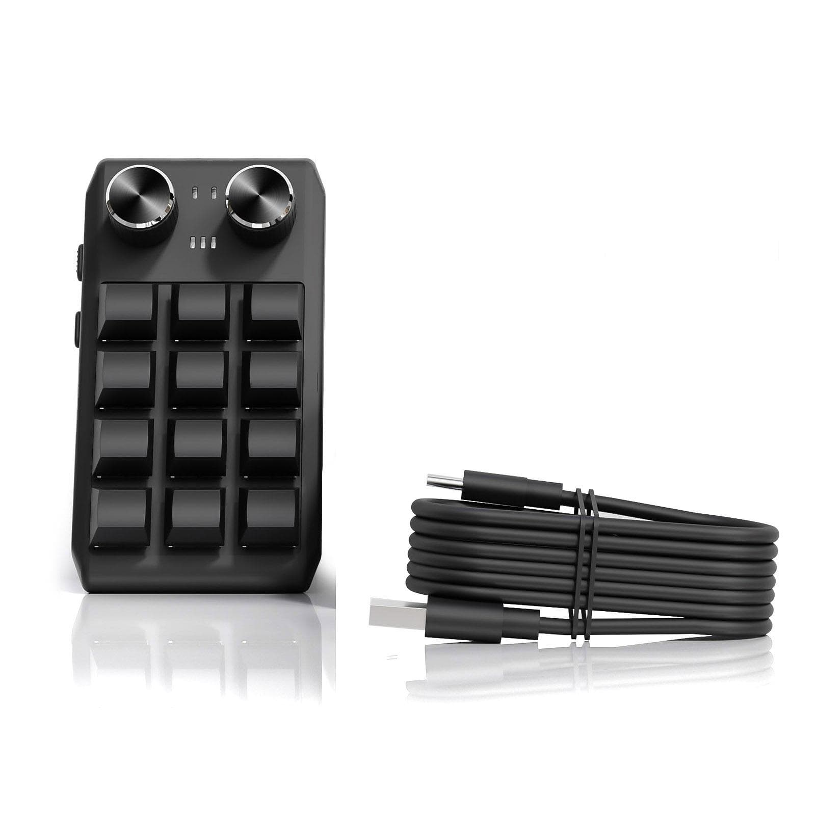 Wireless One Handed Gaming Keyboard Custom Macro Keyboard 12Key uwBT Red Switch HotSwappable for black